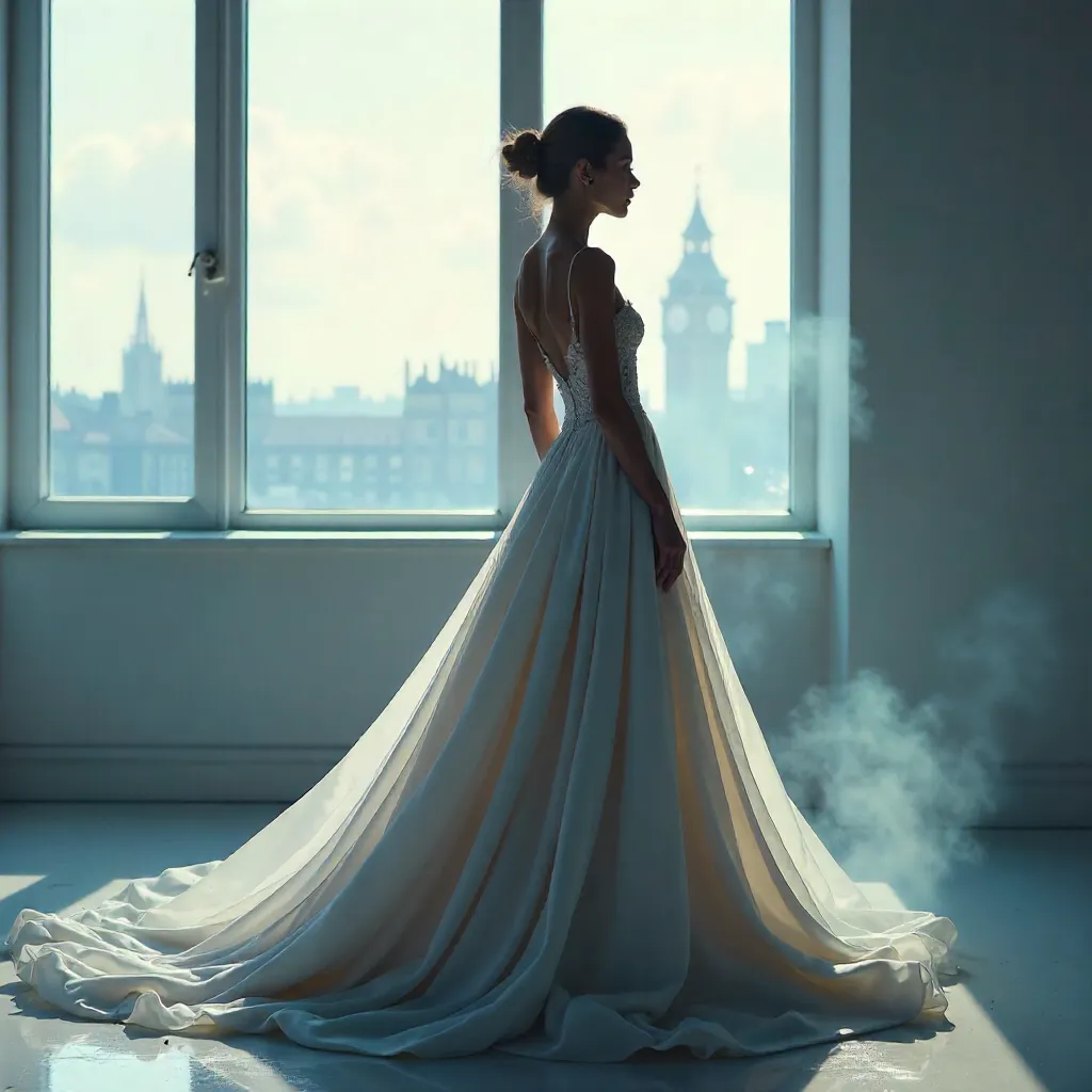 Elegant London Studio Portrait with Ethereal Lighting