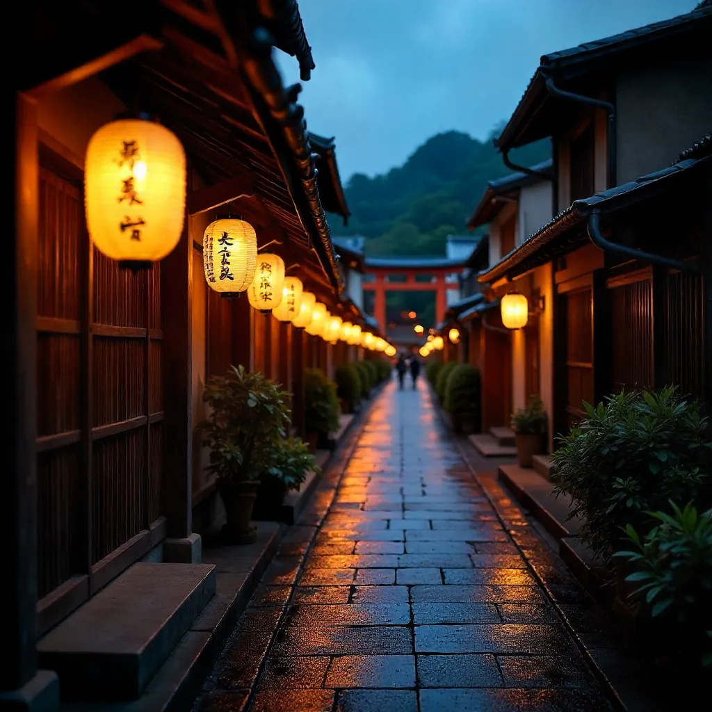 Kyoto Night Lanterns: Heritage in Soft Golden Light