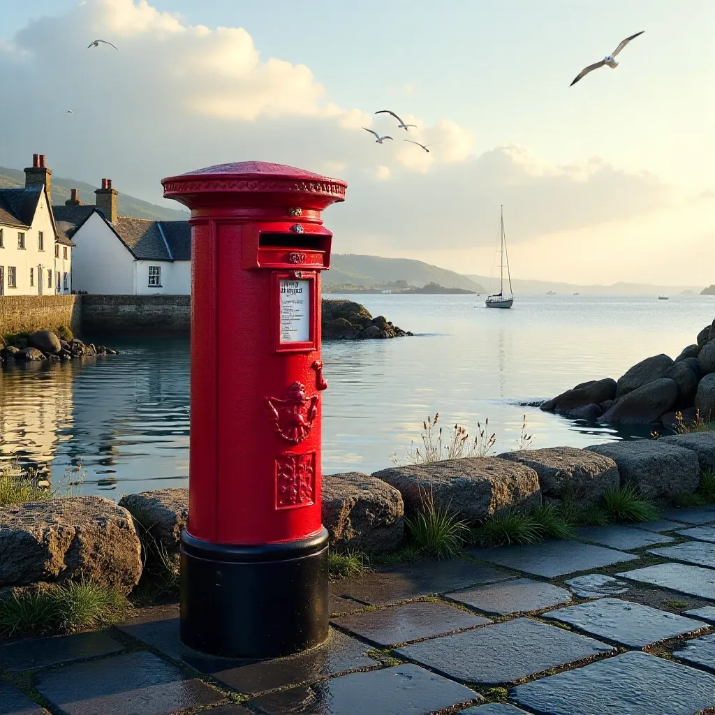 Red Post Box by Avoch Coastal View