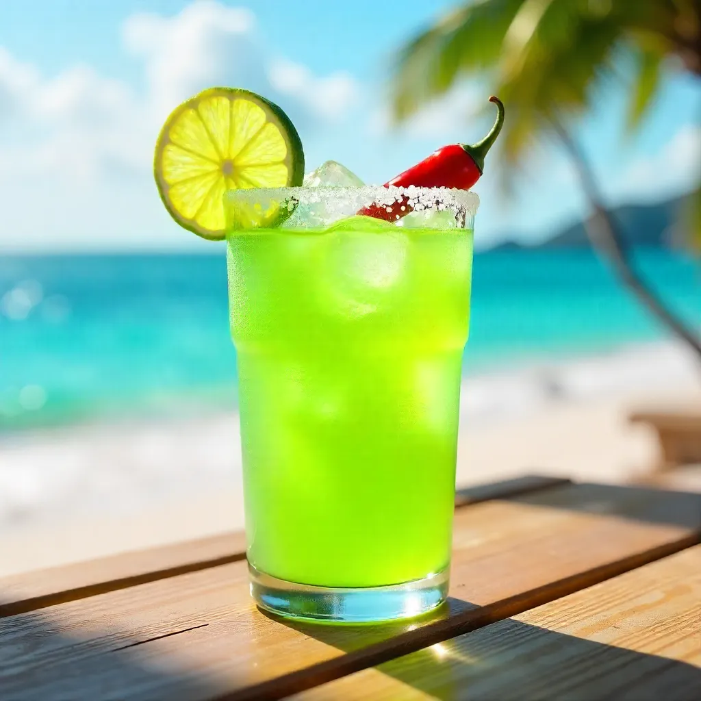 Vibrant Tropical Margarita by the Sunny Coast