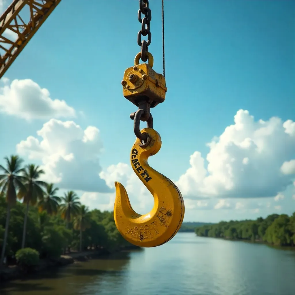 Yellow Crane Hook Against Pará Sky