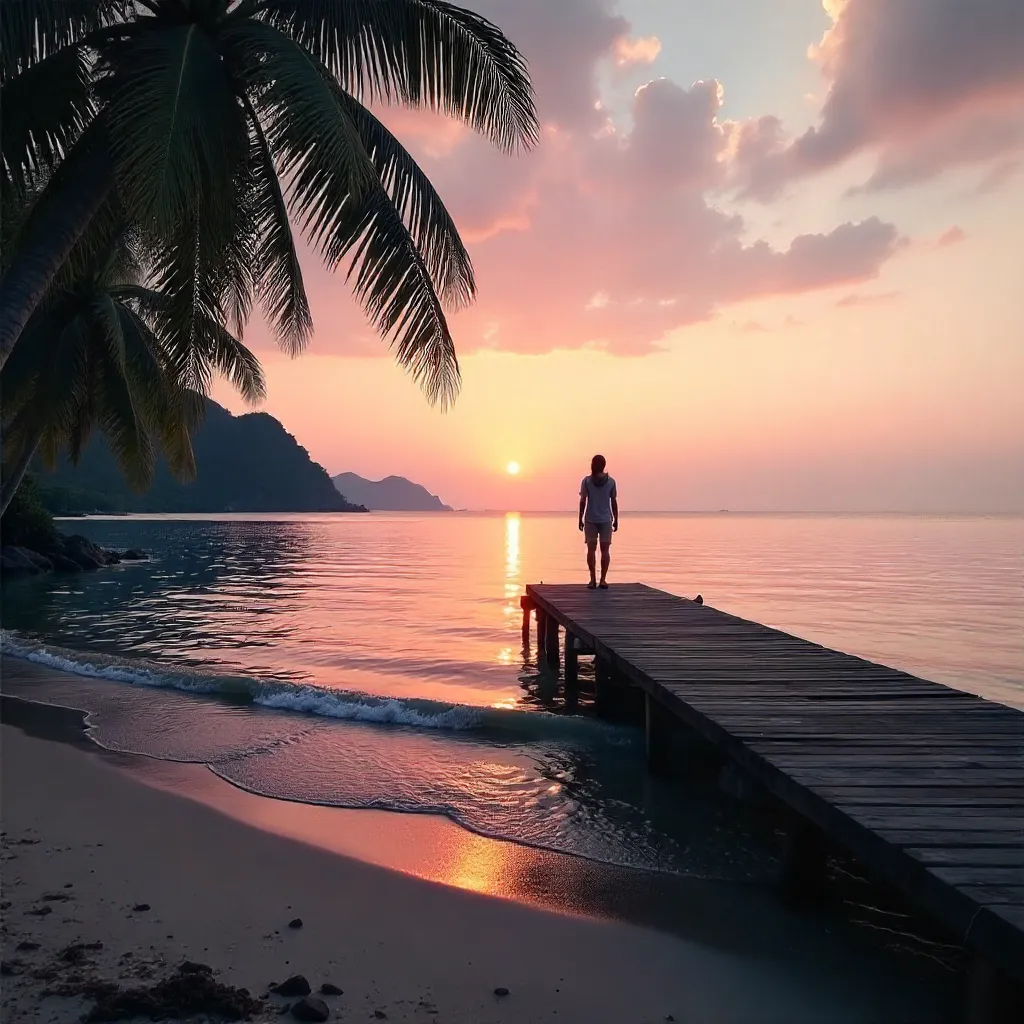 Silhouette at Dusk on Gorontalo Coast