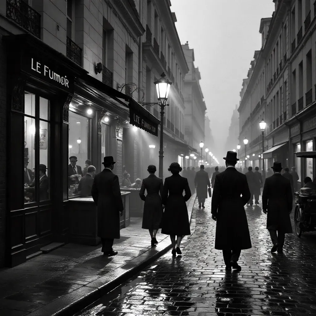 Noir Paris: Le Fumoir Street Scene