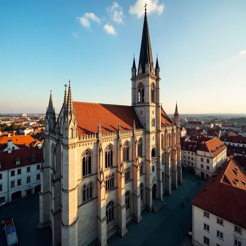 Aerial Gothic Gem over Munich