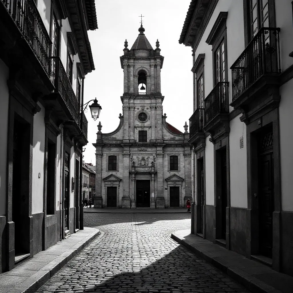 Black and White Porto: Historic Church Street