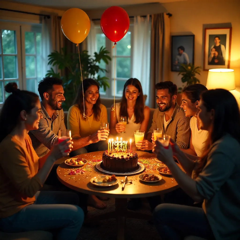 Joyful Indoor Birthday Party with Friends