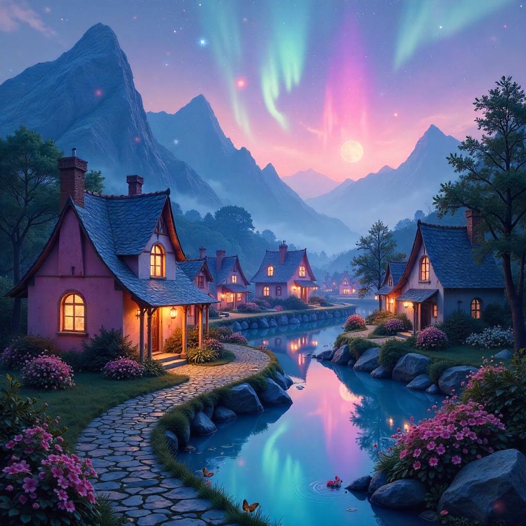 Dream Village in a Luminous Dream World