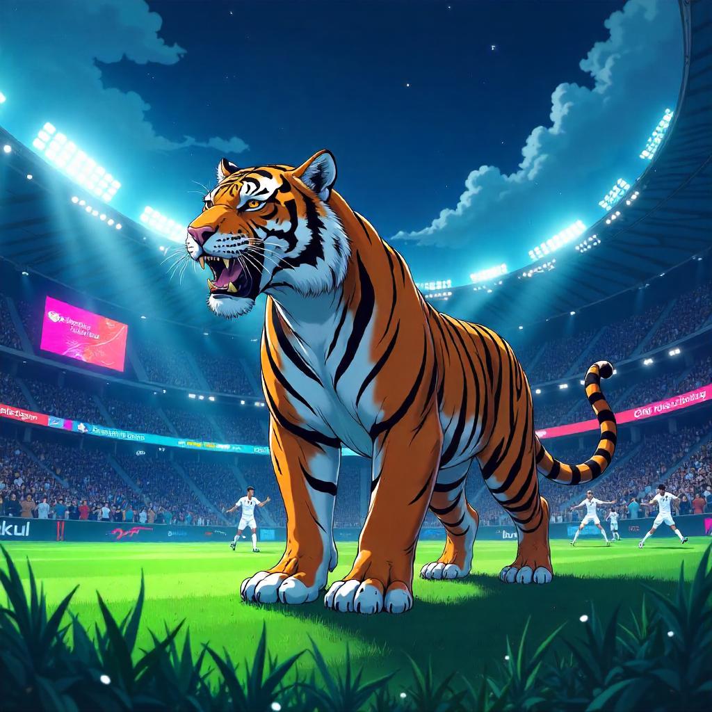Tiger in Anime Stadium: Neon Lights Arena