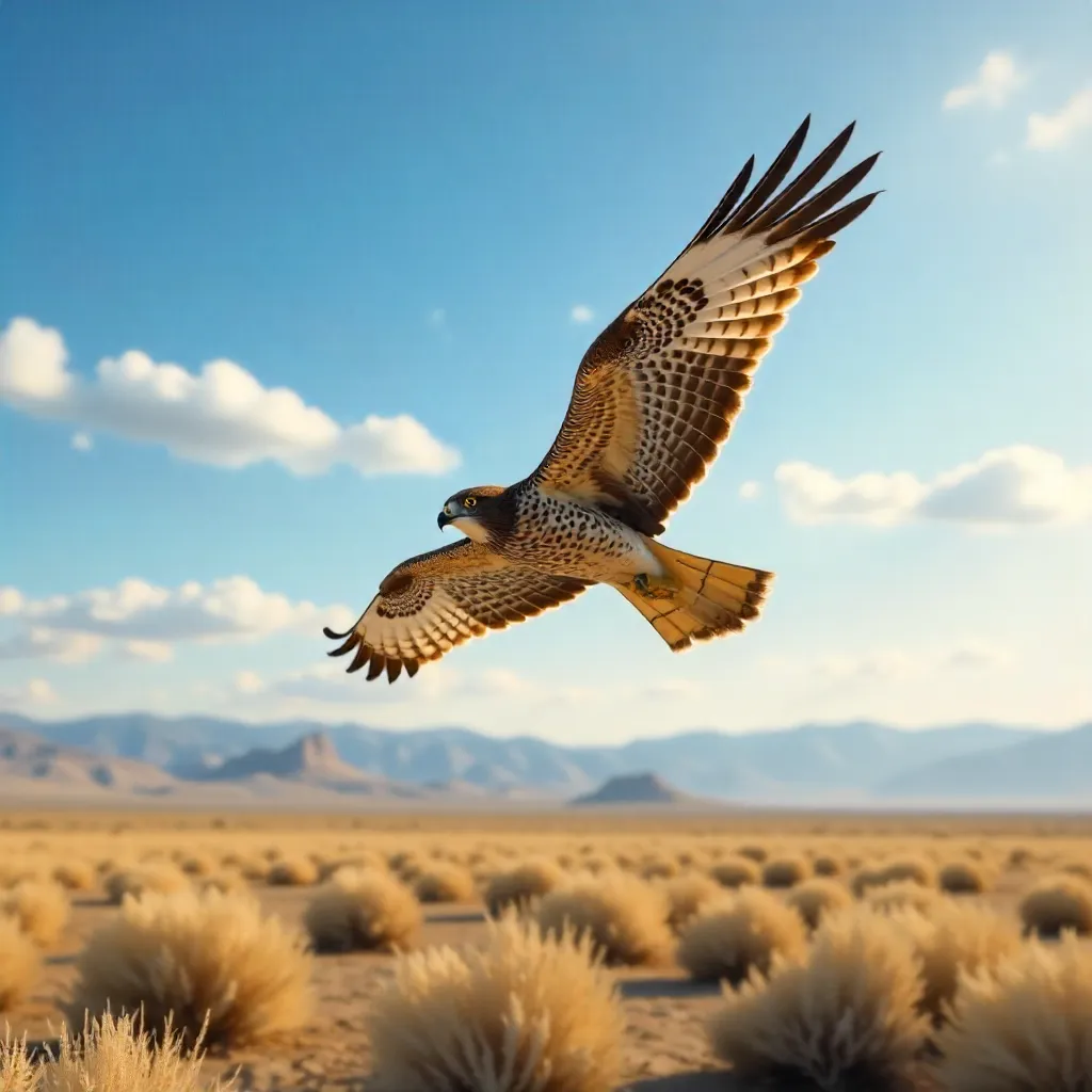 Northern Harrier Soaring Over Quincy, Washington