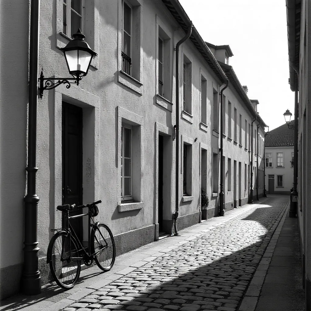 Daylight Monochrome Street in Compiègne