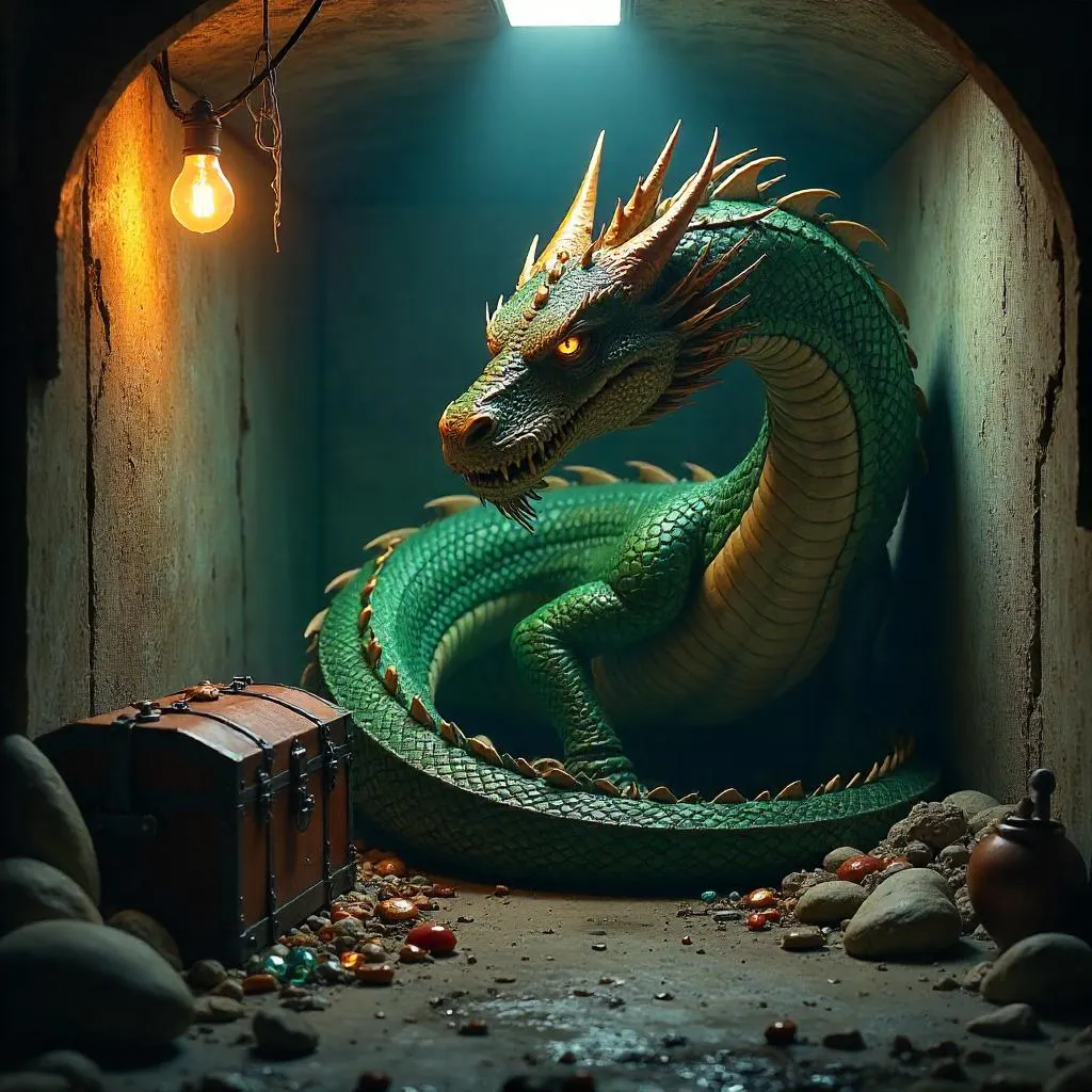 Basement Dragon: Photorealistic Encounter