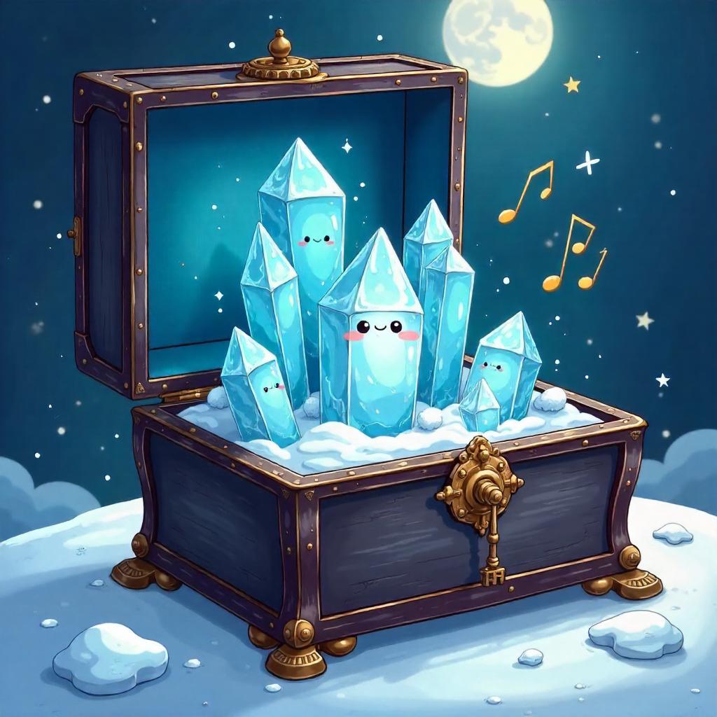 Ice Crystal Melodies in a Tiny Music Box