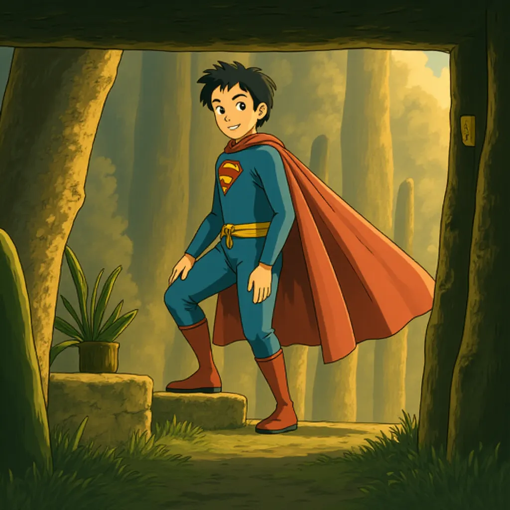 Brandon Routh in Superman Returns (2006) - Anime style