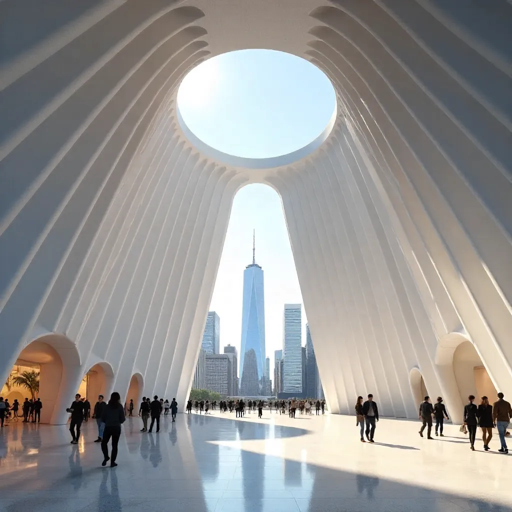 Iconic Oculus Architecture at World Trade Center NYC