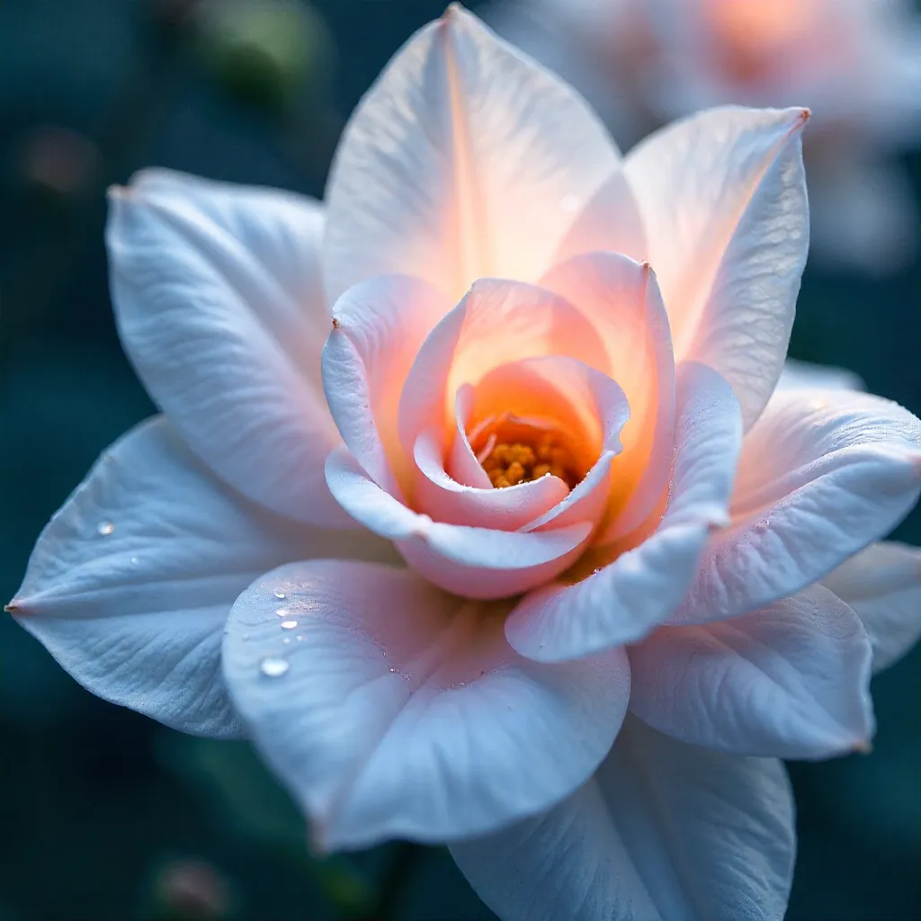 Dreamy Swirling White Flowers in Fantasy Light