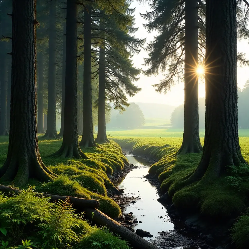 Hidden English Pine Forest: Tranquil Meadow Reveal