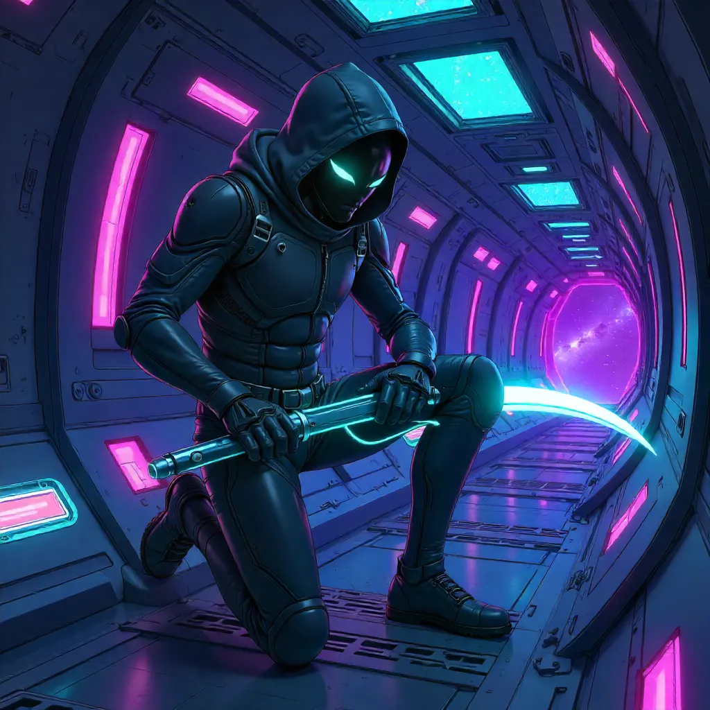 Anime Assassin in an Alien Ship
