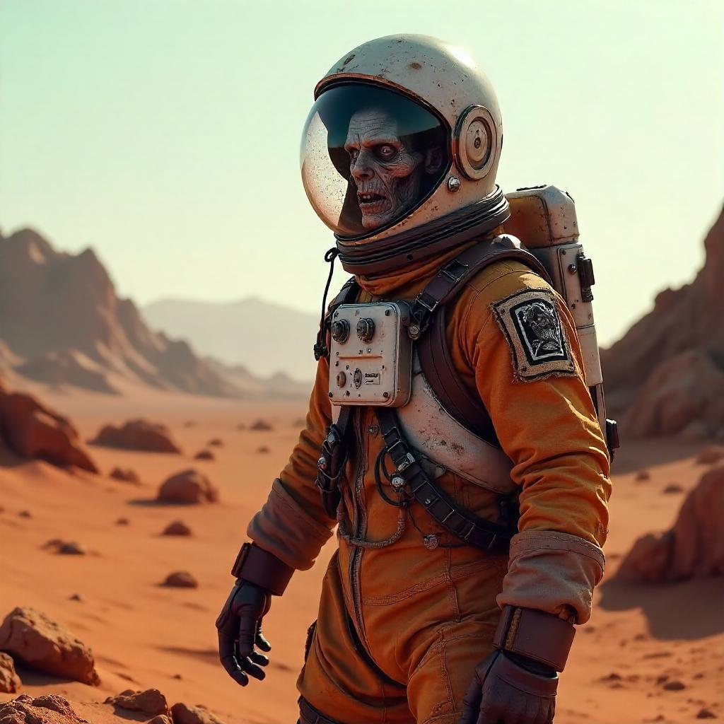 Photorealistic Zombie on Mars