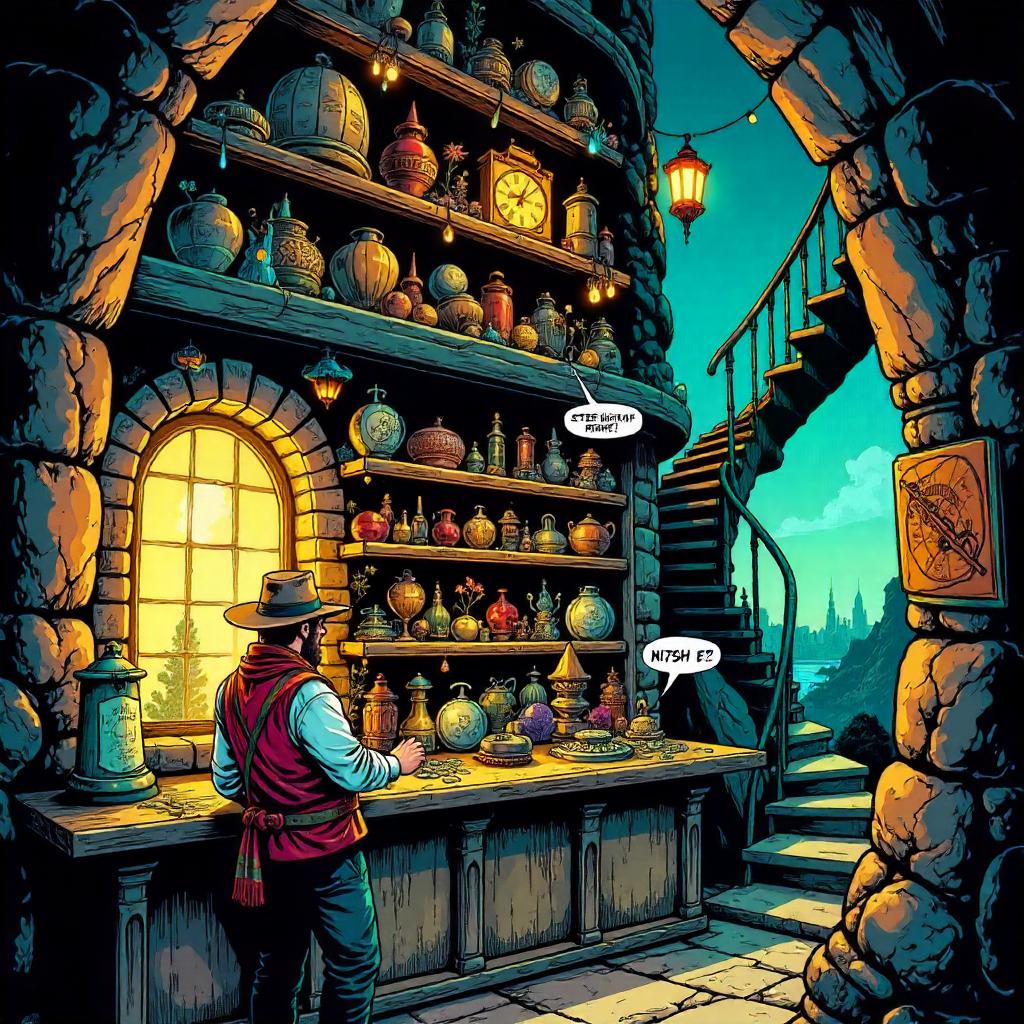 Tower Merchant: A Comic-Style Bazaar