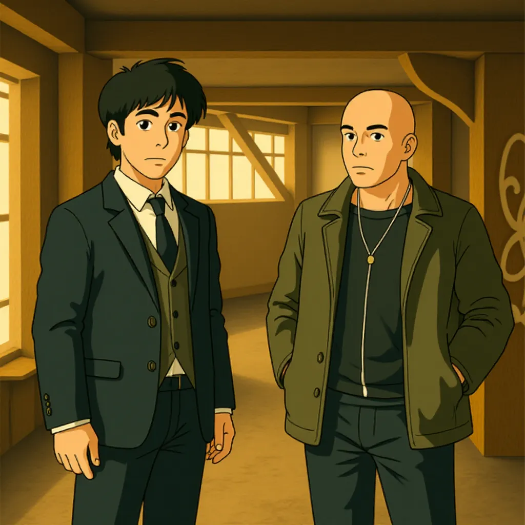 Bruce Willis and Karl Urban in RED (2010) - Anime style