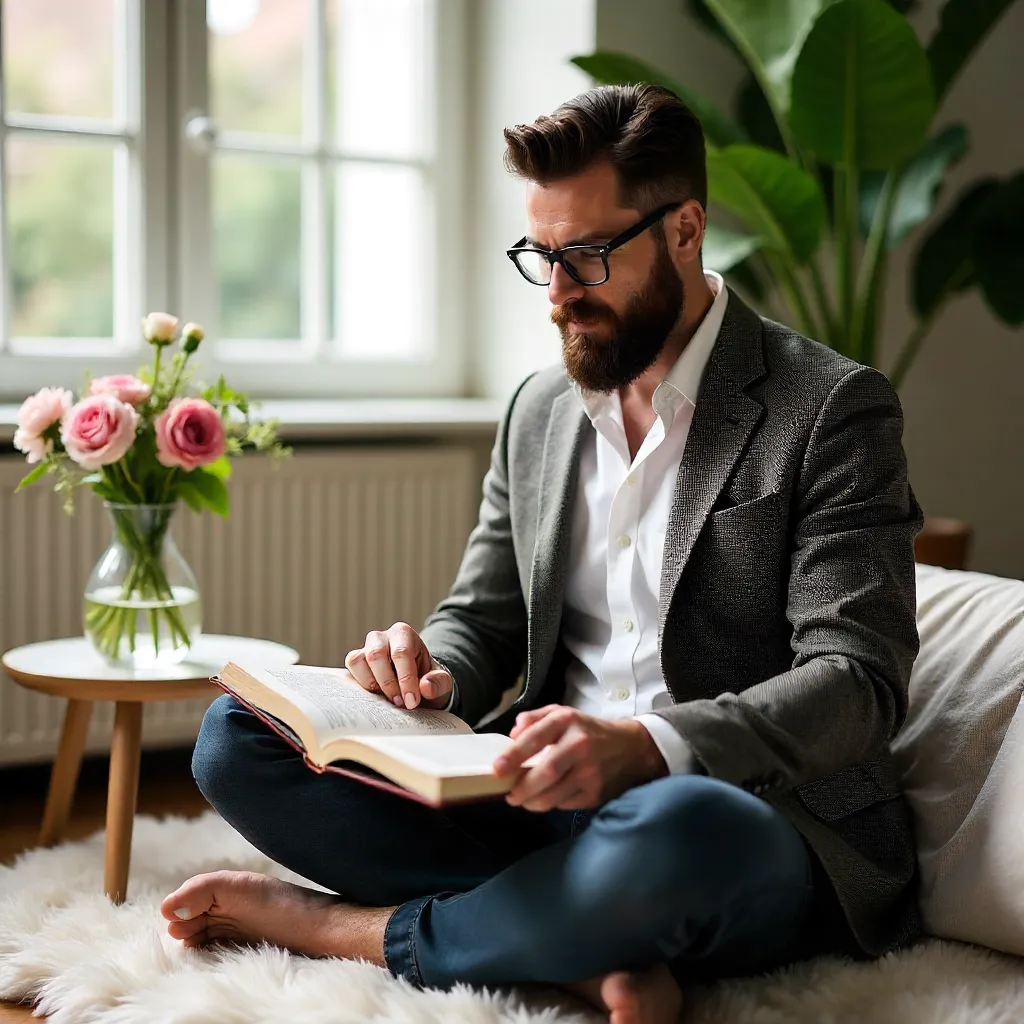 Bearded Entrepreneur Reading Journal by Flowers