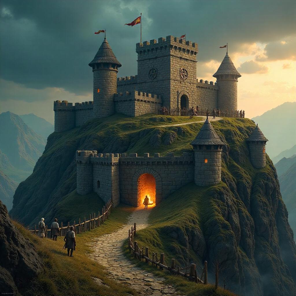 Stone Age Castle Concept Art: Primitive Fortress
