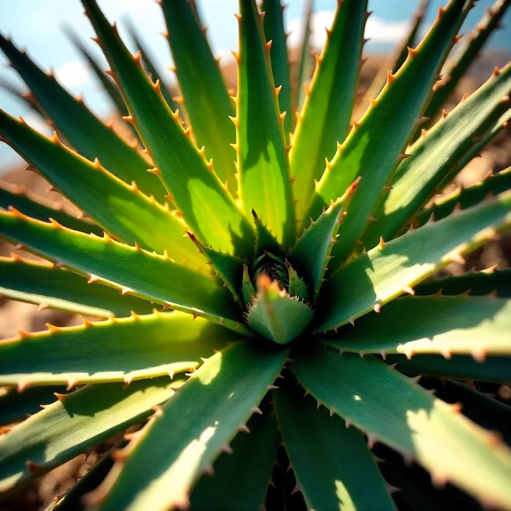 Macro Yucca Leaves of Alicante: Geometric Beauty