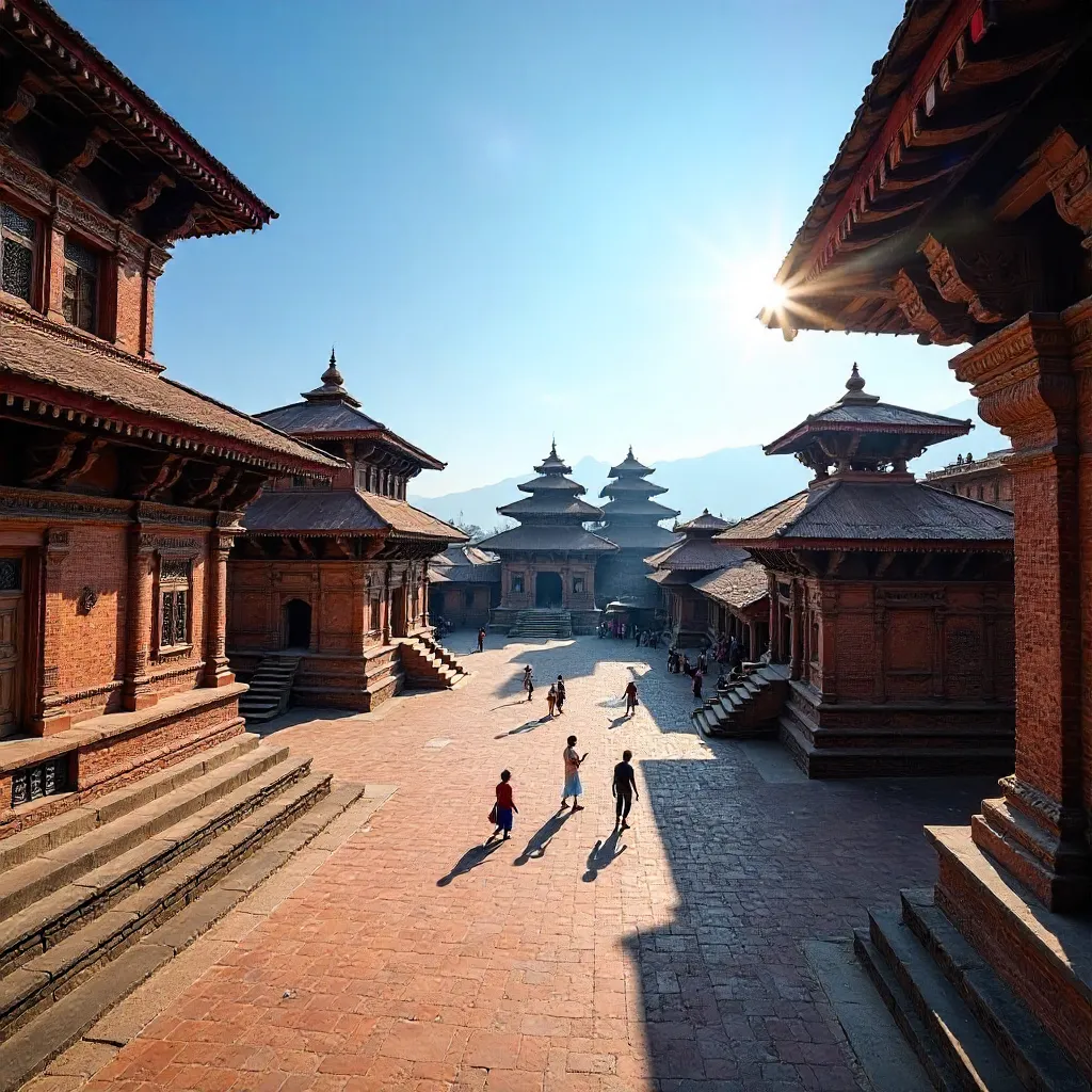 Daylight Glory of Patan Temple Architecture