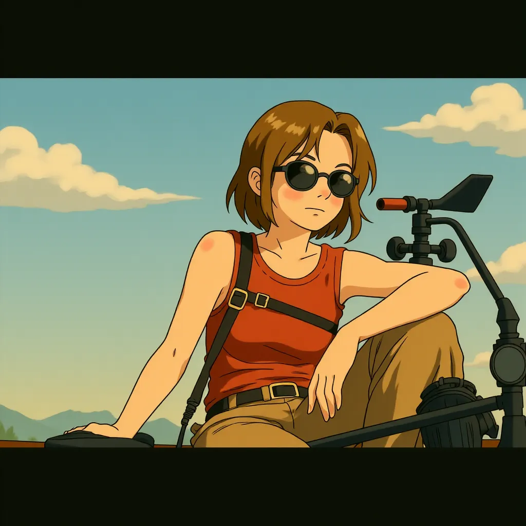 Daisy Edgar-Jones in Twisters (2024) - Ghibli style