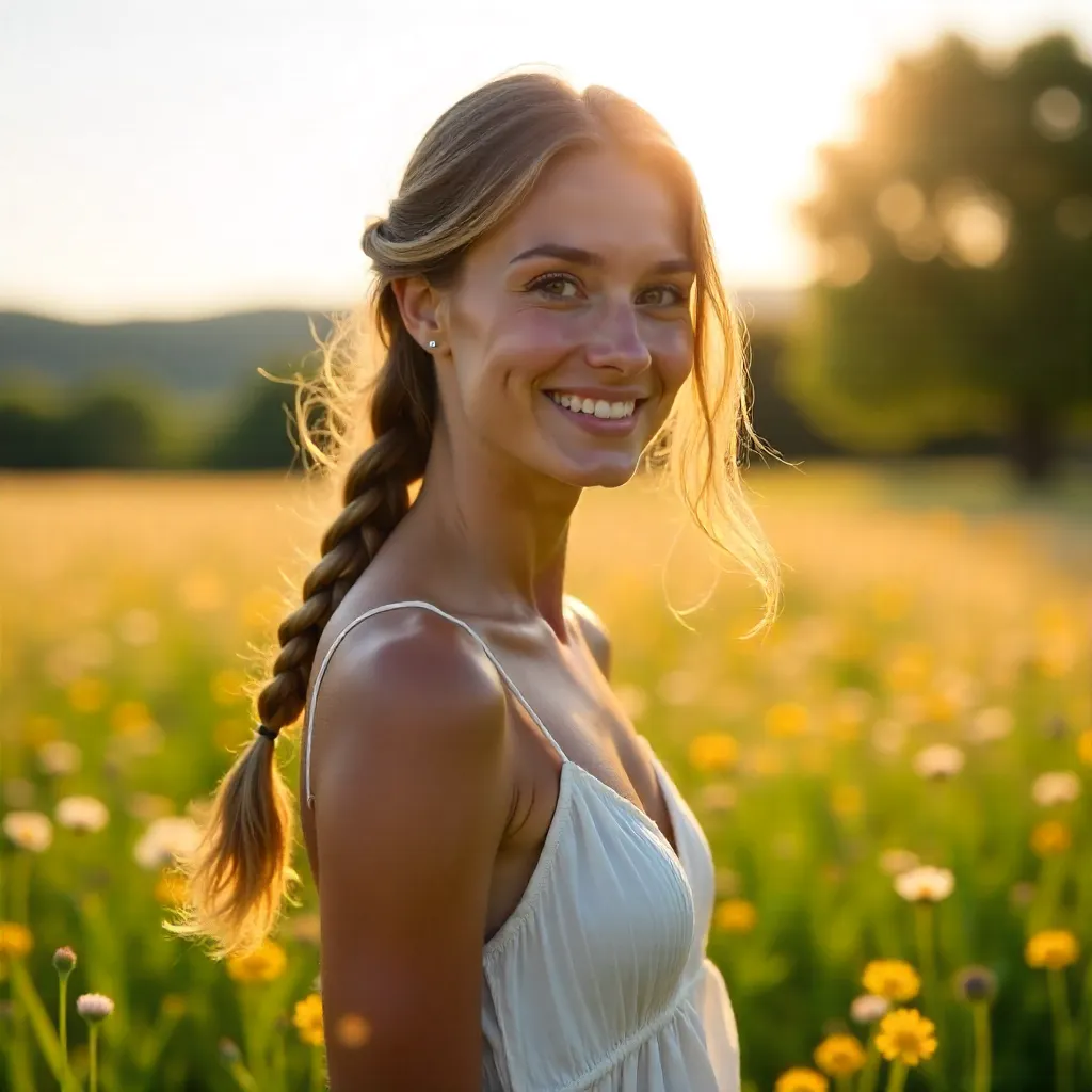 Outdoor Portrait: Braided Hair, Summer Vibes