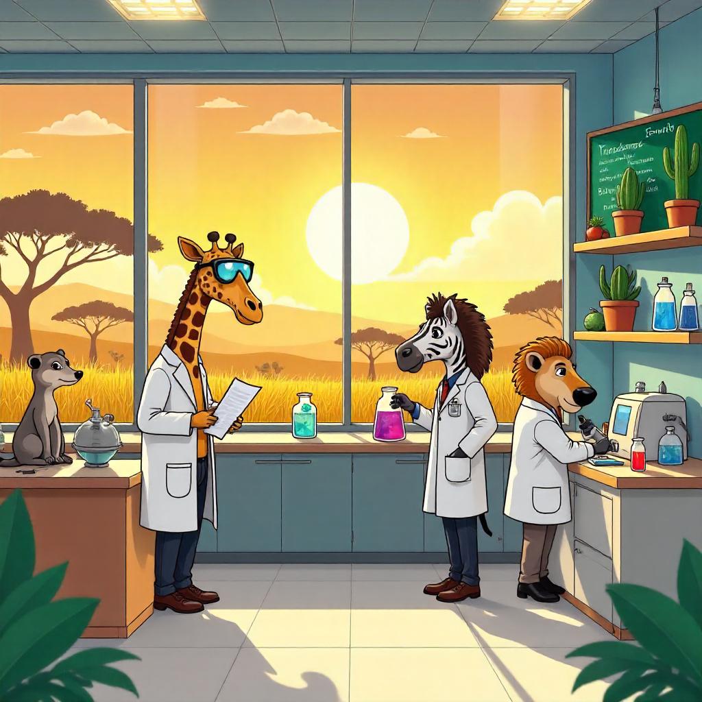 Savanna in a Cartoon Laboratory
