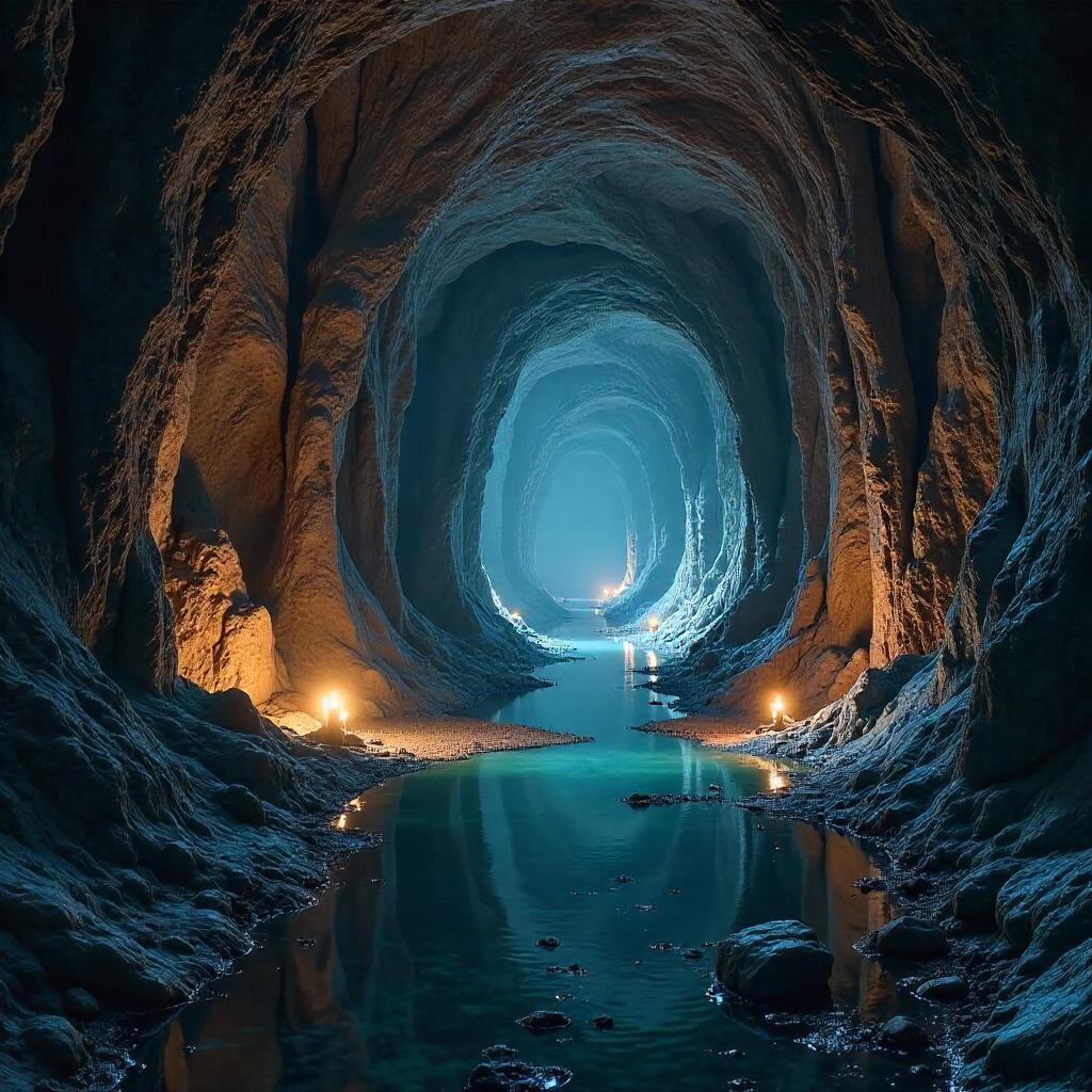 Mirror Maze in a Photoreal Cave