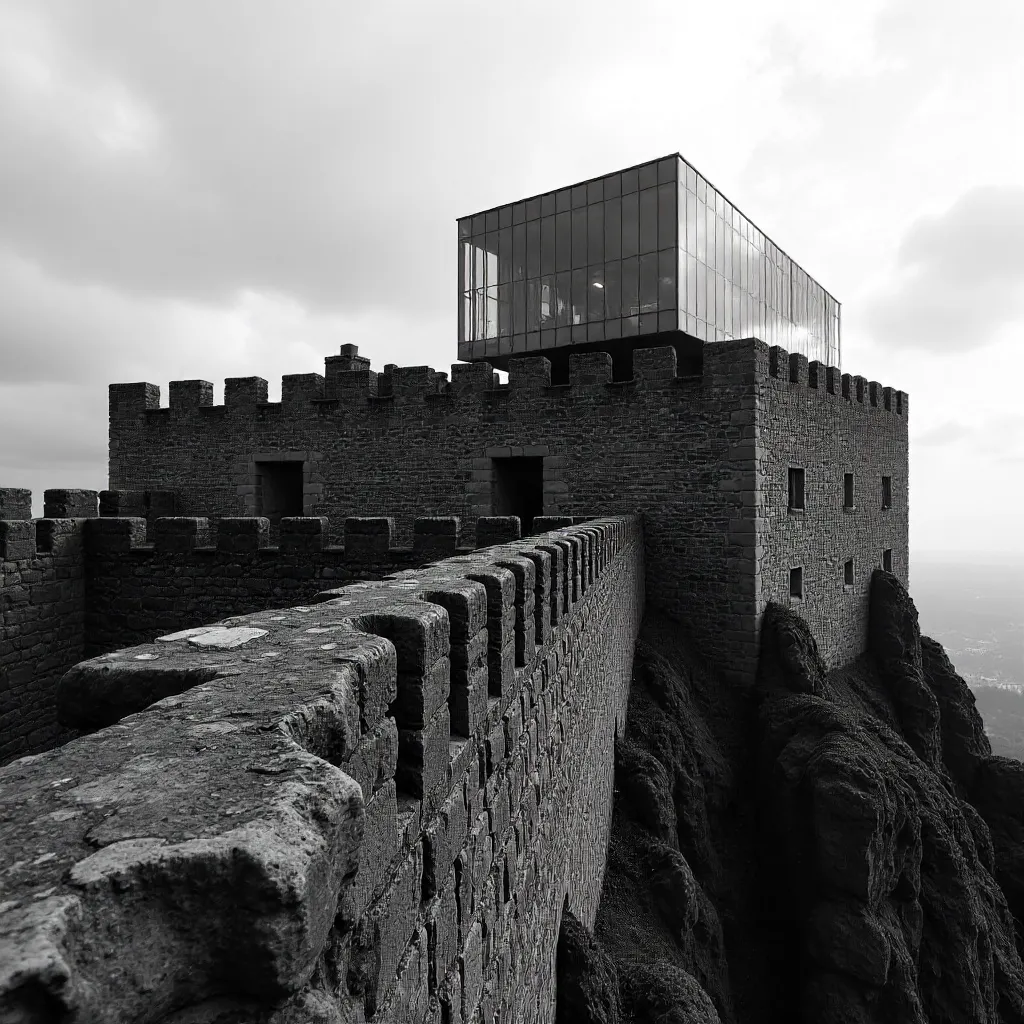 Fortress on the Summit: Stone vs. Modern Glass