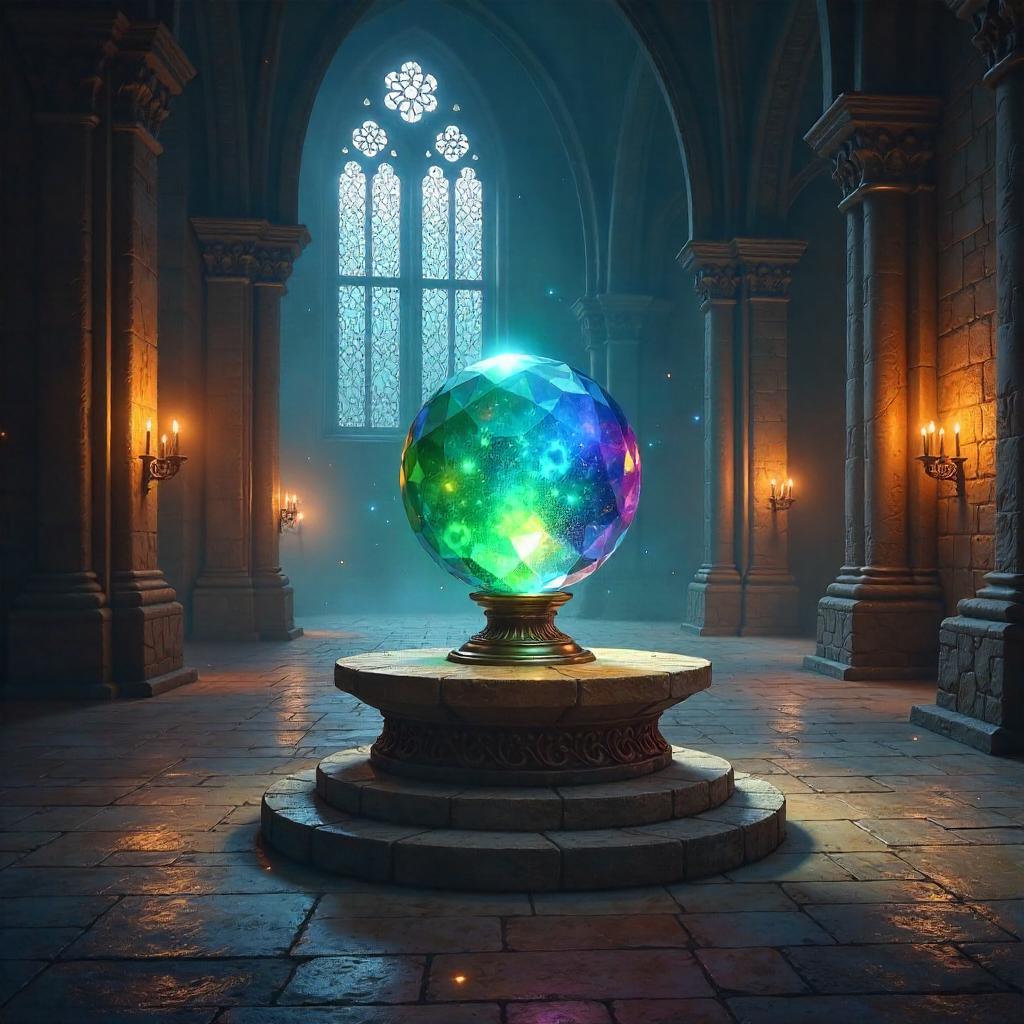 Soul Gem Aglow in a Medieval Castle