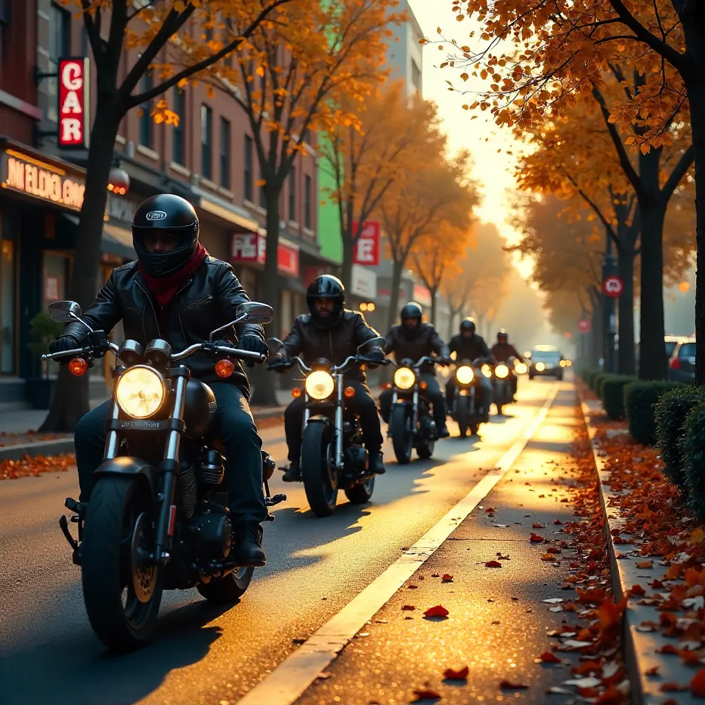 Autumn Riders in the Golden City