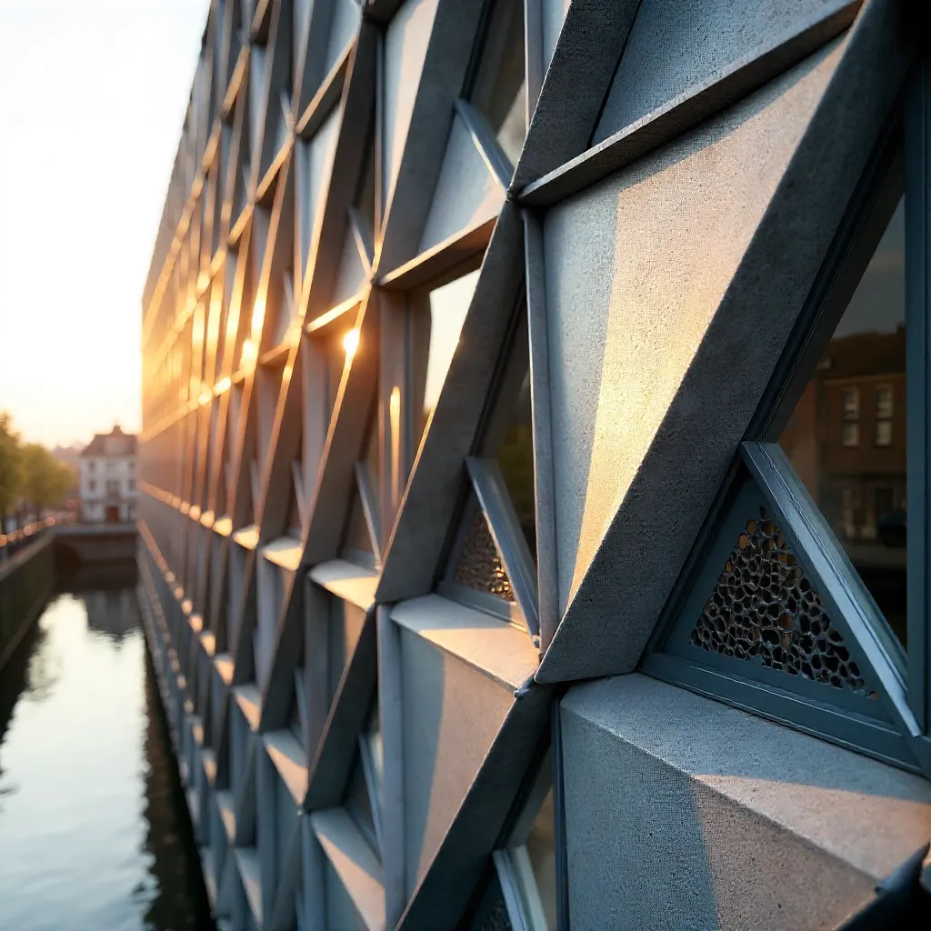 Close-Up Geometric Facade in Utrecht