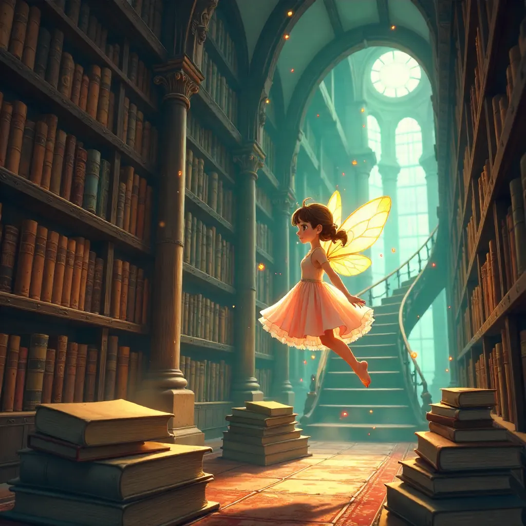 Fairy in a Magical Anime Library