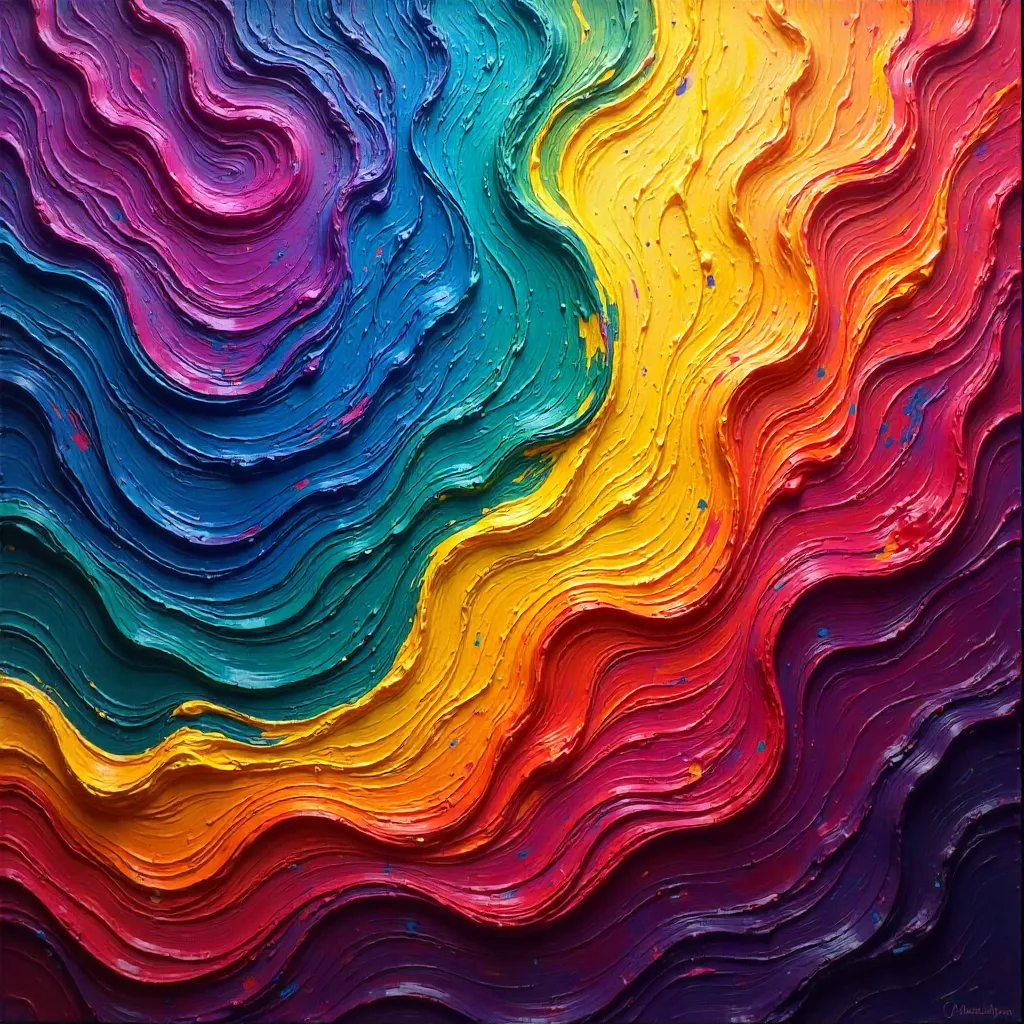 Whirling Colorstorm in Expressionist Fire