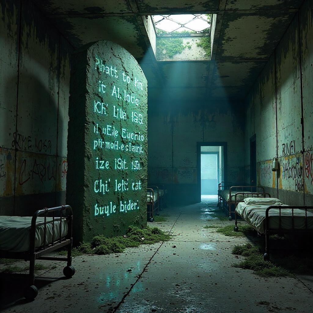 Runic Stone in an Abandoned Asylum — Concept Art