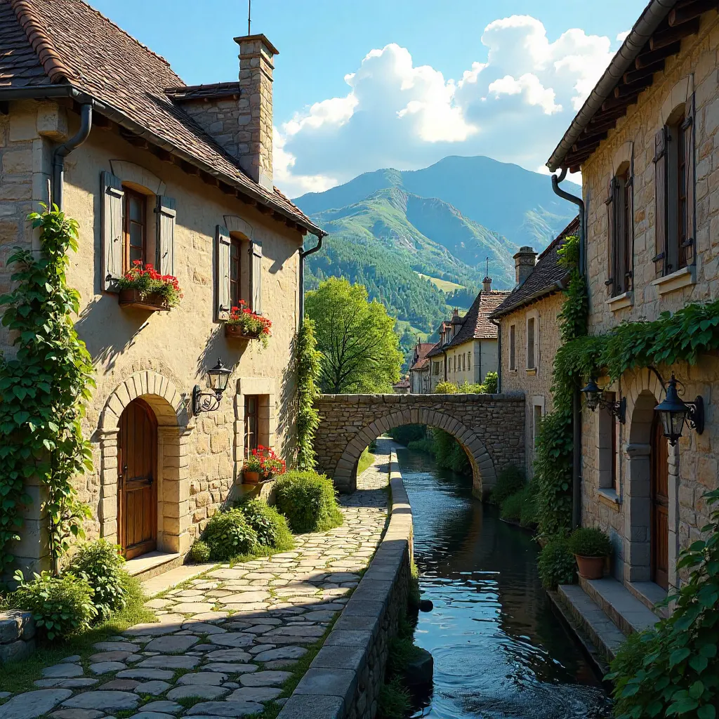 Rustic Stone Village in Auvergne-Rhône-Alpes