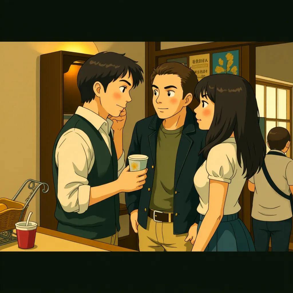 Zooey Deschanel, Joseph Gordon-Levitt, and Marc Webb in 500 Days of Summer (2009) - Anime style