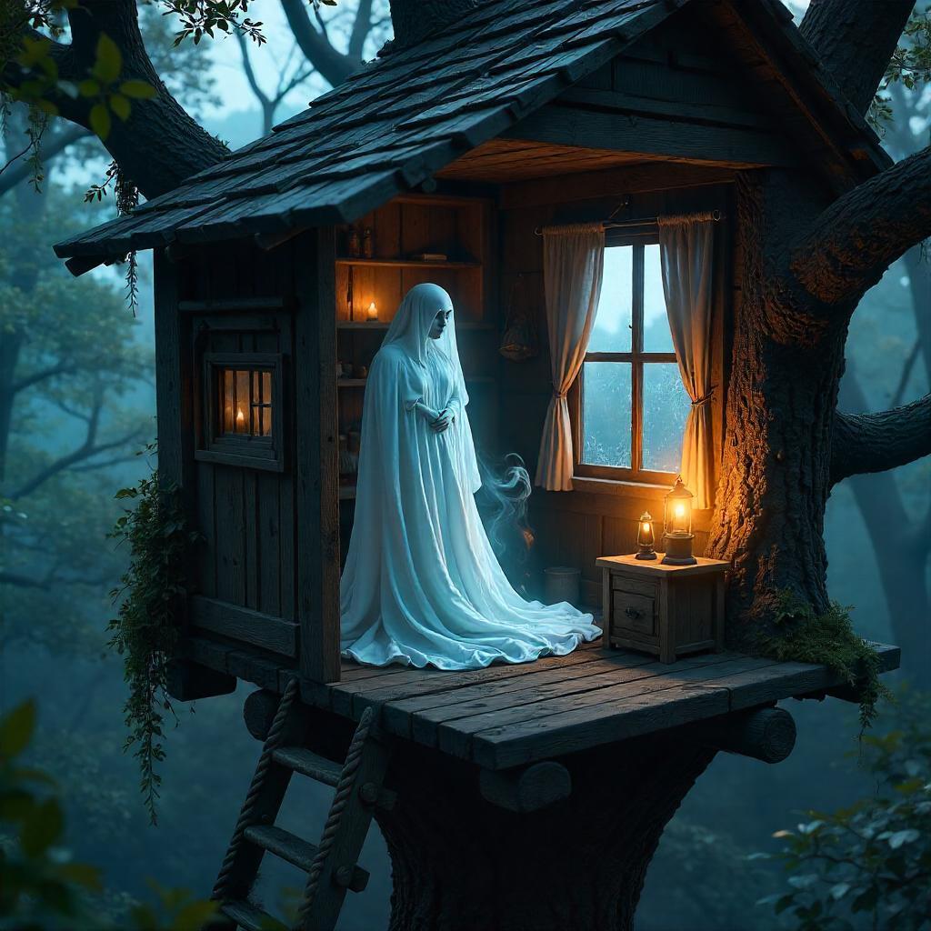Photorealistic Wraith in a Tree House