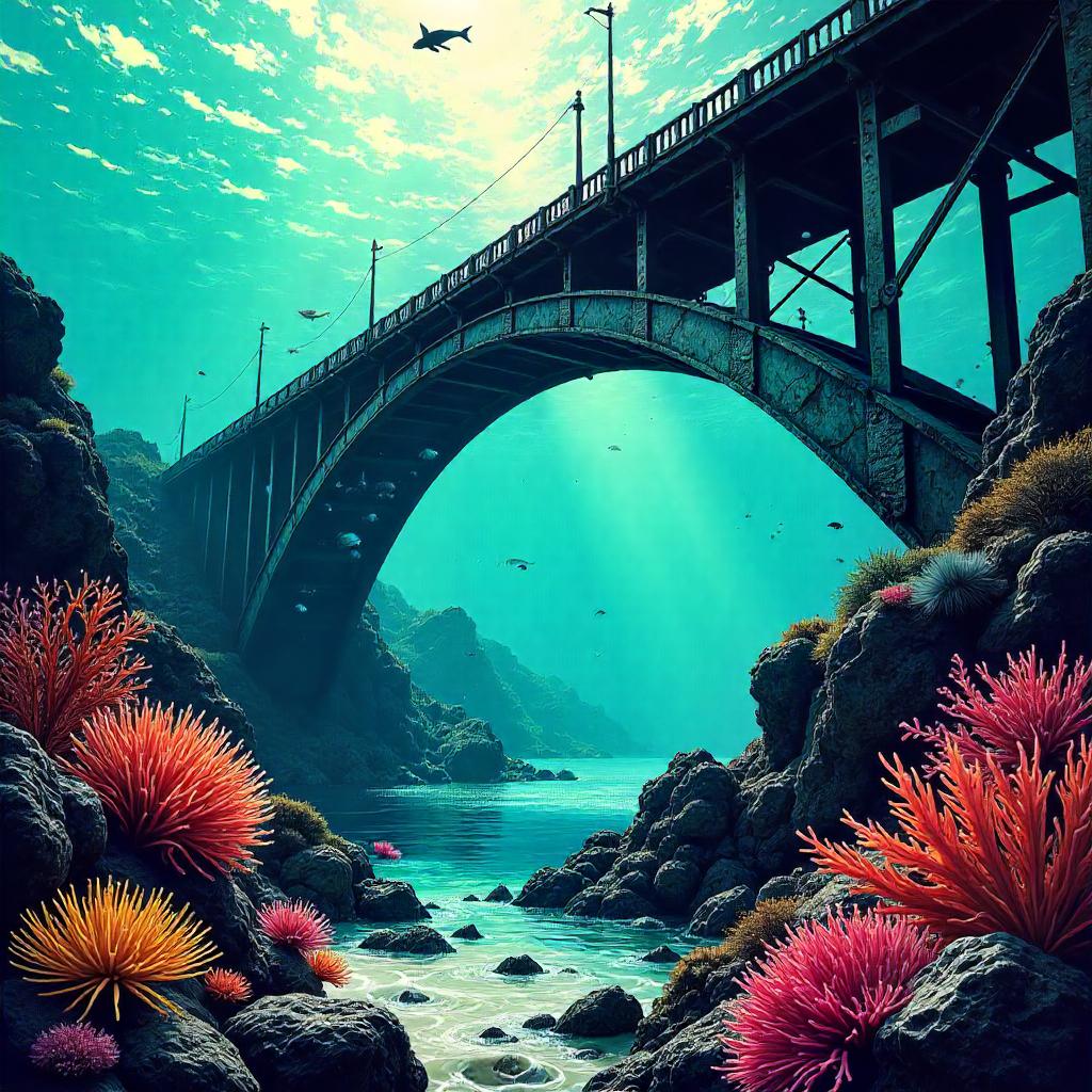 Underwater Comic-Bridge in a Coral Reef