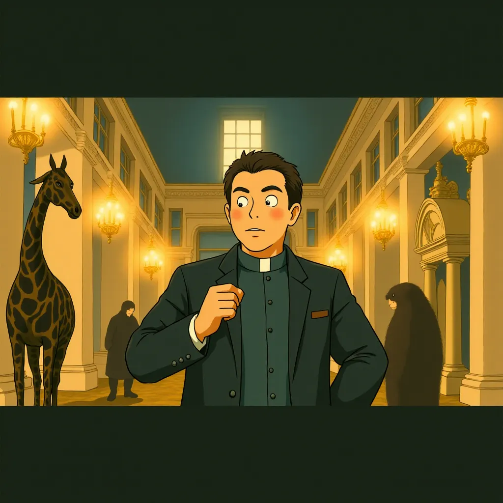 Rowan Atkinson in Wonka (2023) - Anime style