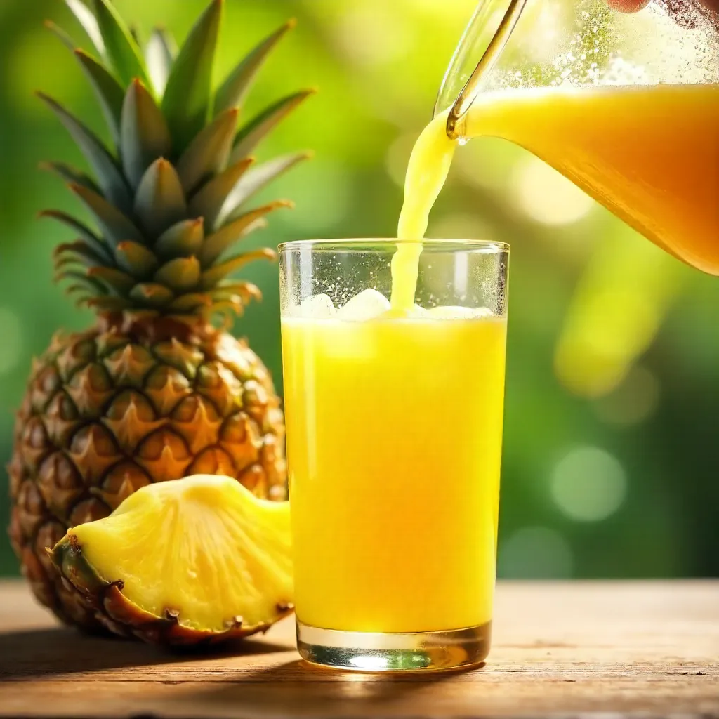 Fresh Pineapple Juice Pour: Tropical Refreshment