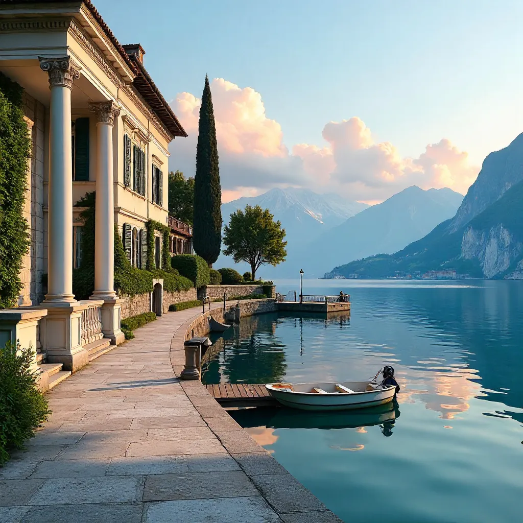 Timeless Lake Como: Classical Architecture by Alpine Peaks