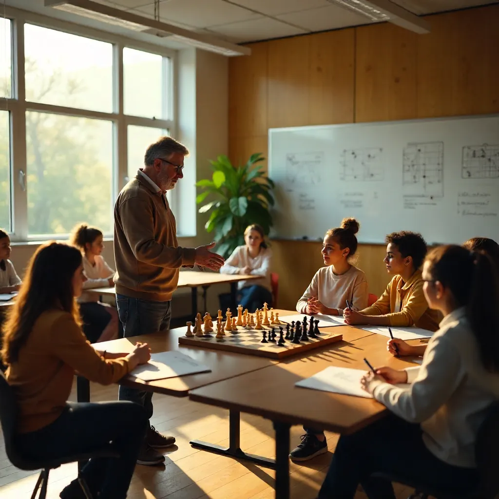 Chess Classroom: Teacher Guides Strategic Thinking