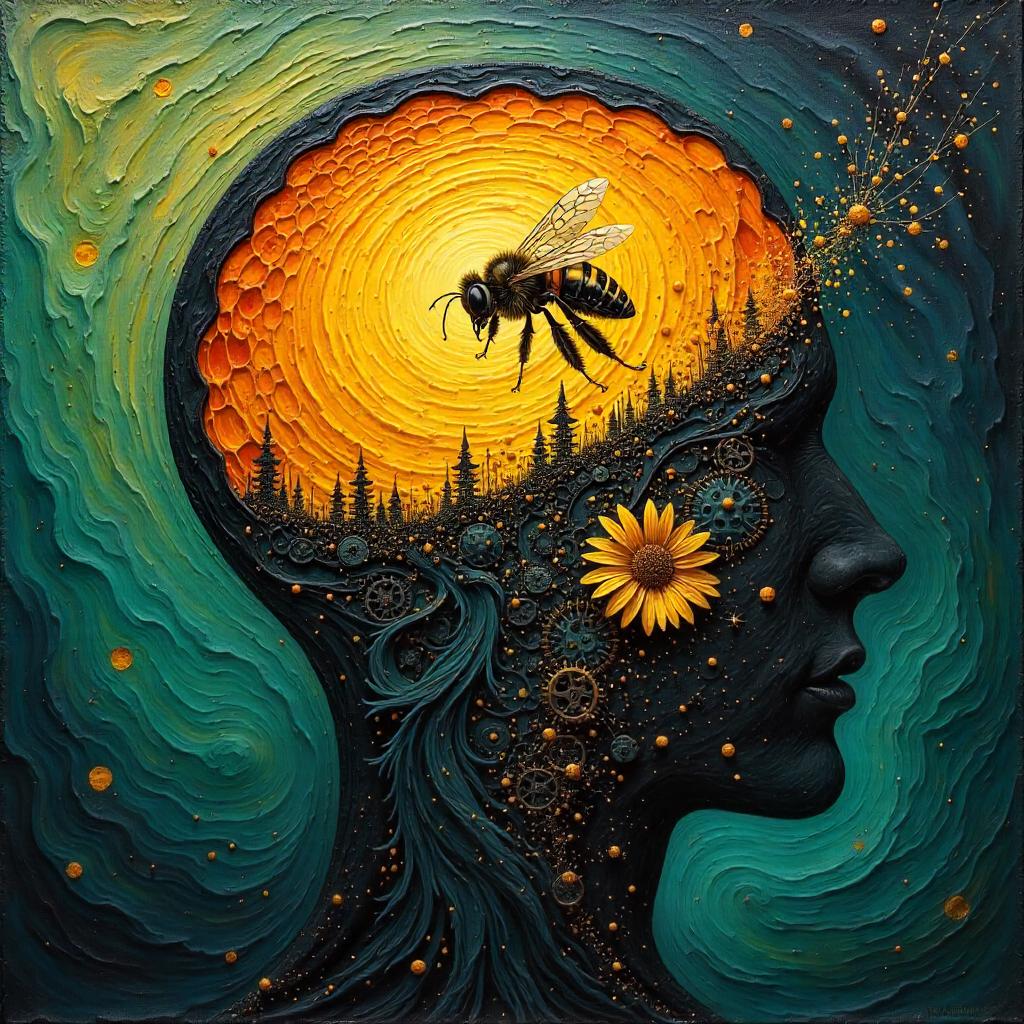 Mindscape Bee: An Oil Painting Dream
