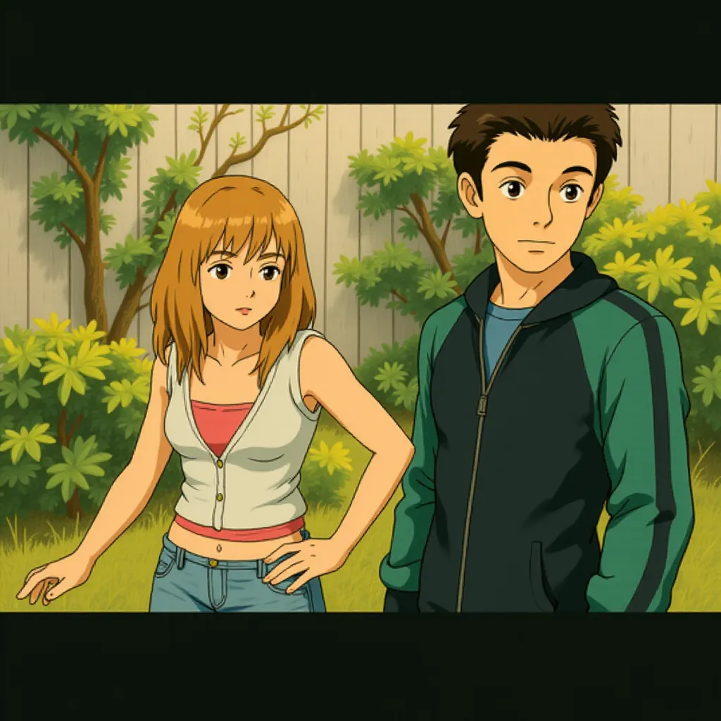Casey Affleck and Amy Ryan in Gone Baby Gone (2007) - Anime style