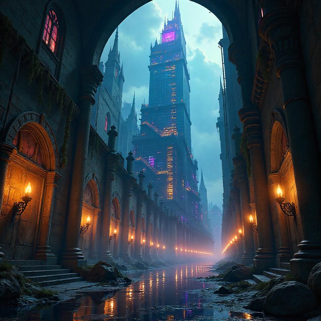 Skyscraper in the Castle Dungeon: Neon Gothic Dream
